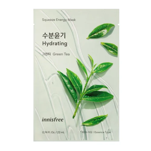Innisfree Squeeze Energy Sheet Mask - Essence Type - Green Tea (22ml)